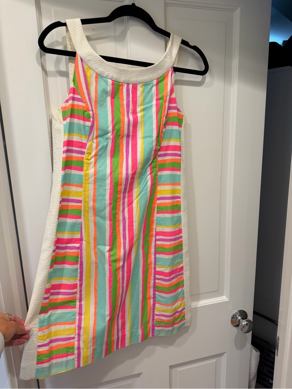 Lilly Pulitzer Multicolor Stripe Summer Dress - White Trim